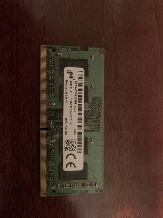 Озу в ноутбук ddr4 4gb