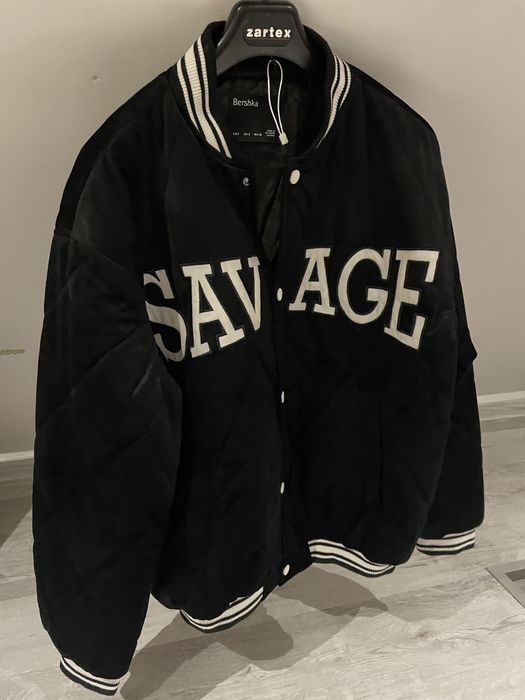 Bershka męska bomberka welurowa czarna nowa S