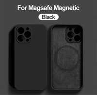 iphone 13 pro case, etui czarne mag safe silikon