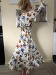 Sukienka floral maxi midi vintage retro handmade