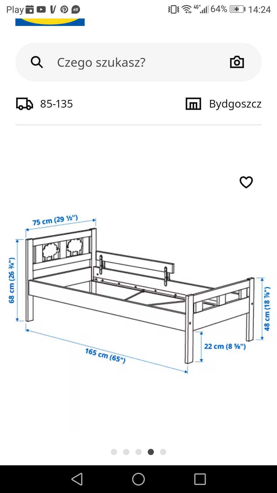 Łóżko dziecięce ikea  kritter 160x70