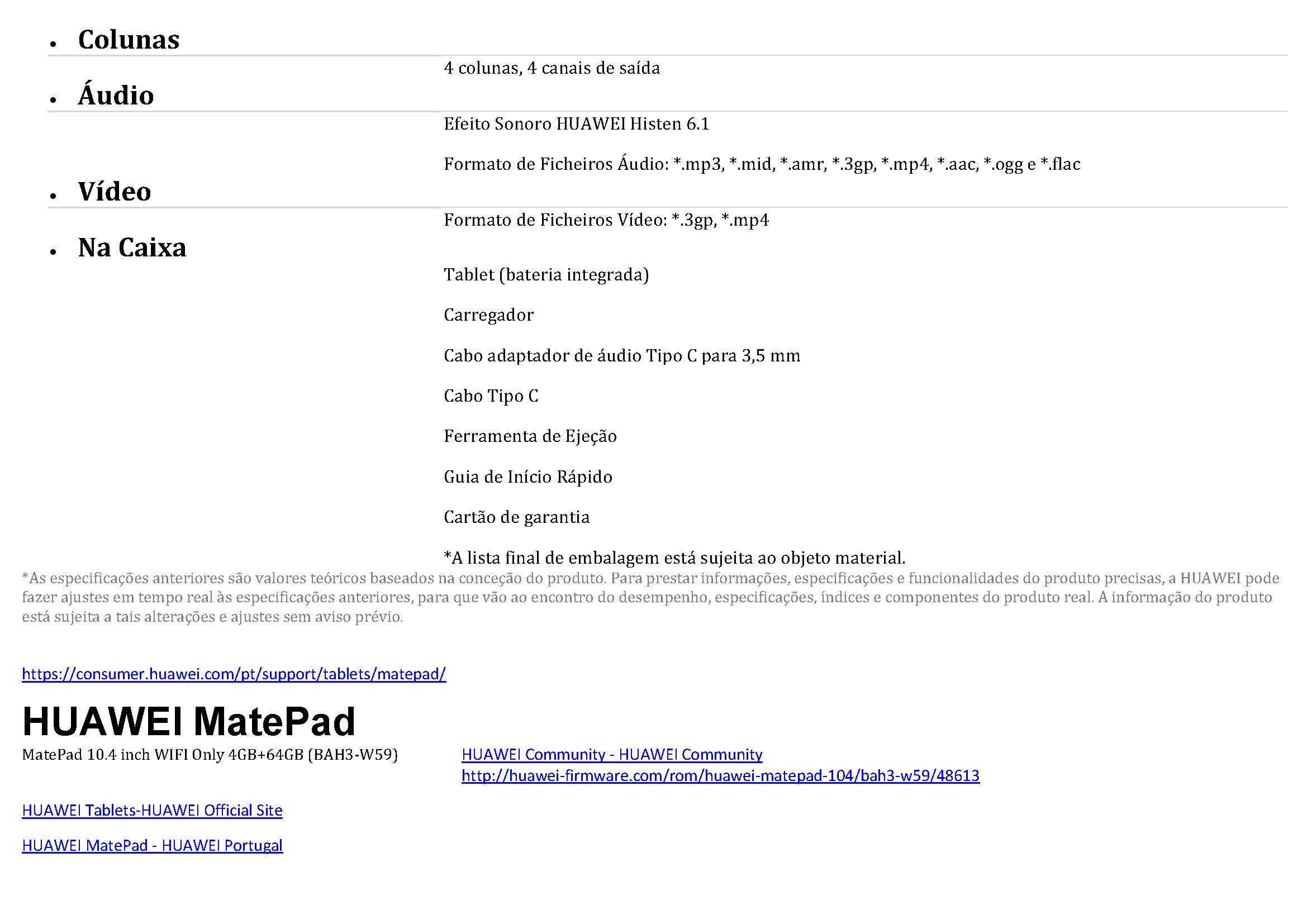 Tablet 10.4 polegadas
