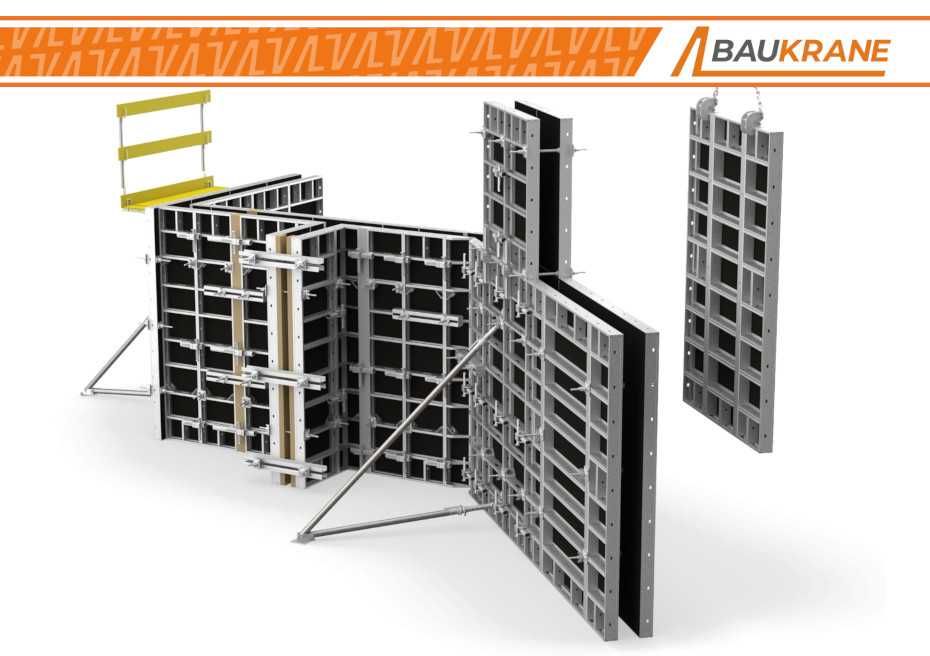 Bauframe Zestaw płyt 150,30m2 Szalunki ścienne Nowe z akcesoriami
