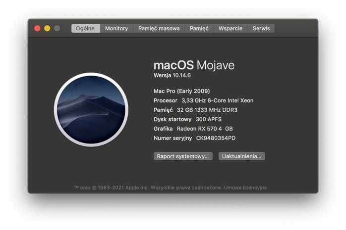 Mac Pro 5.1 32GB RAM RX5704GB X5680