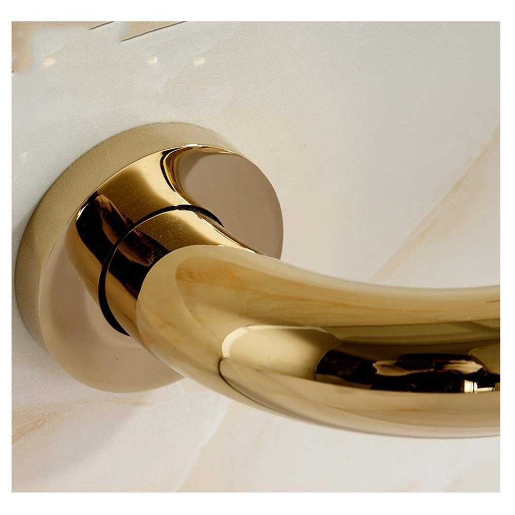Uchwyt łazienkowy prosty poręcz pod prysznic do wanny złoty 50cm
