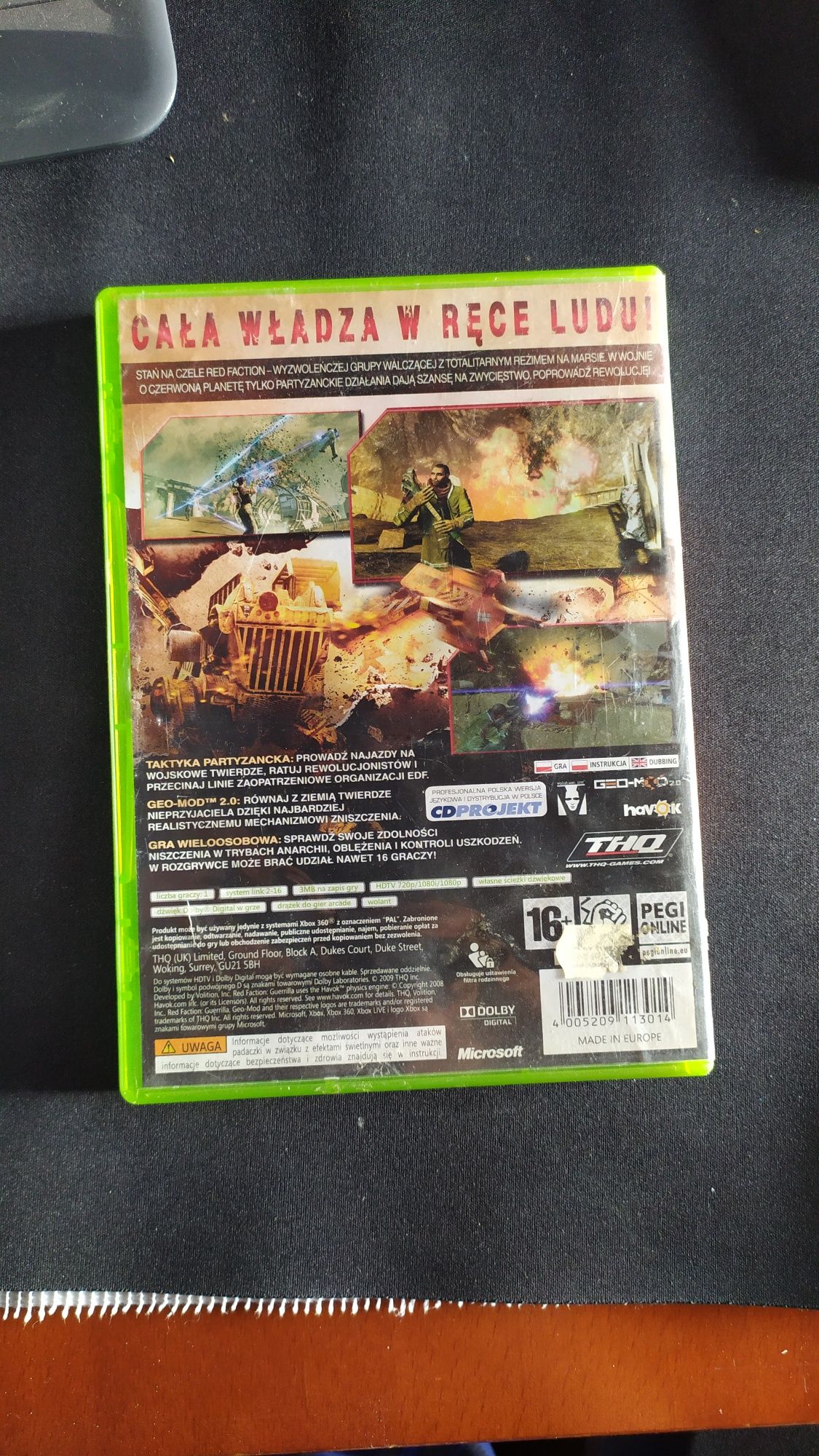 Gra Red Faction Guerrilla Xbox 360 płyta