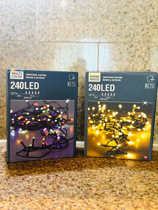 2x lampki na choinkę światełka zewnętrzne lampki świąteczne kolor/żół