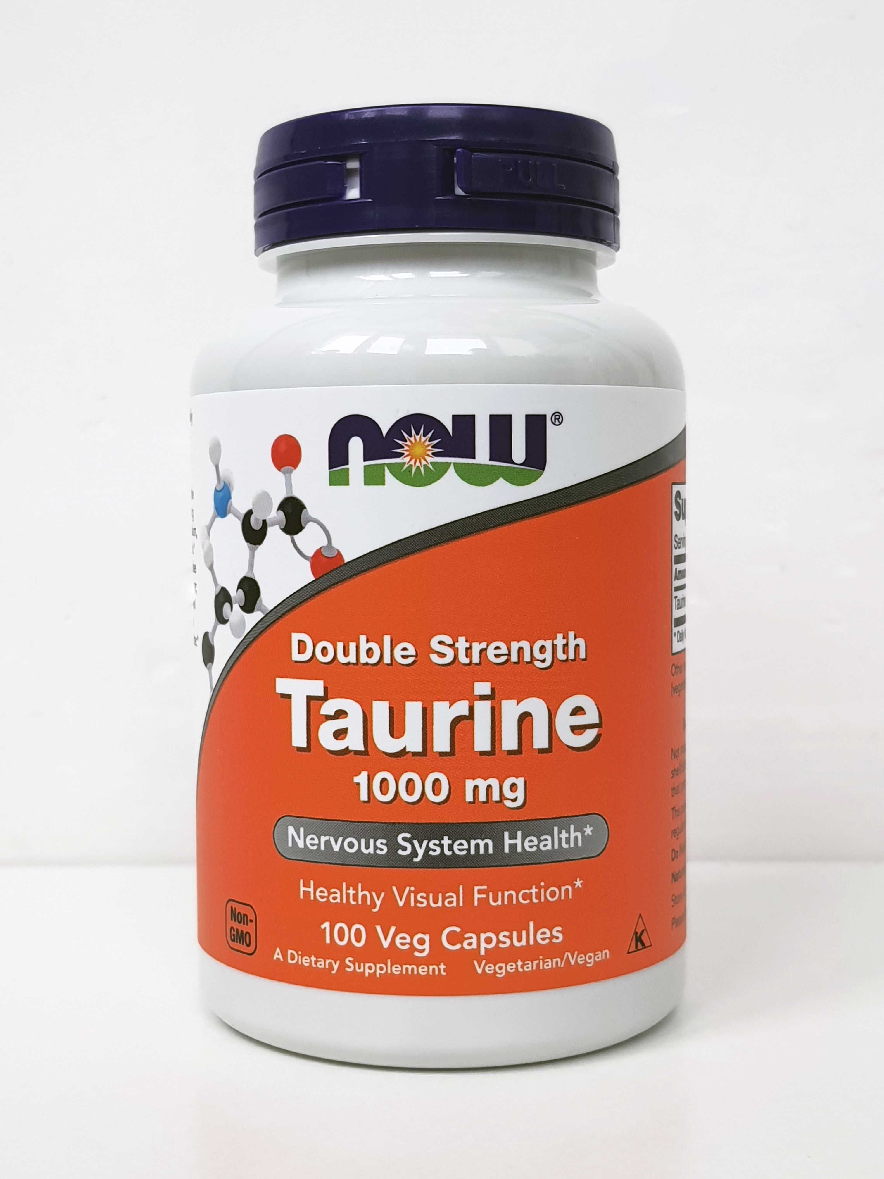 Таурин Now Foods, 500/1000 мг, 100 капсул
