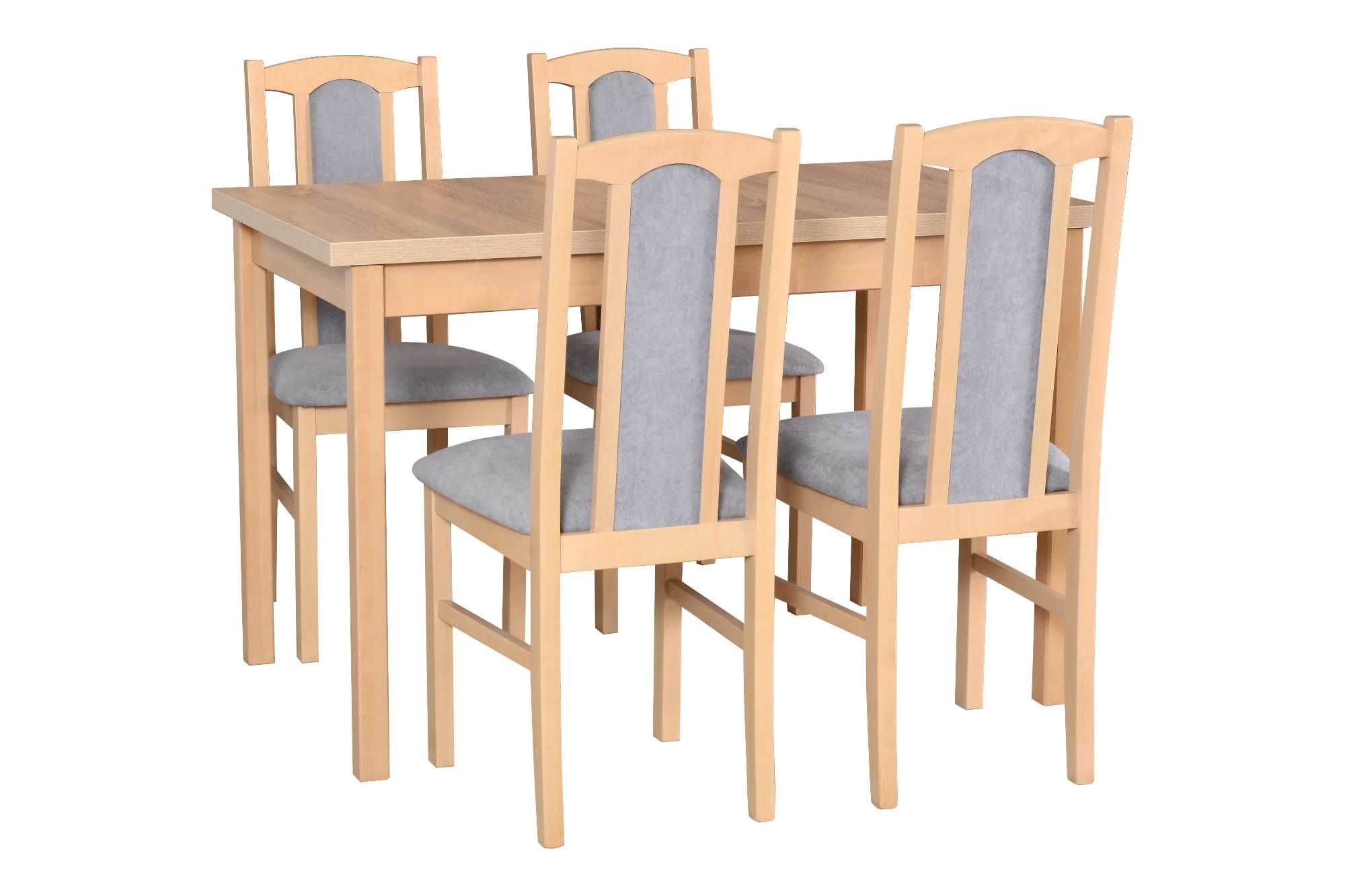 Stół rozkładany 120-150x80 + 4 krzesła Bos 7