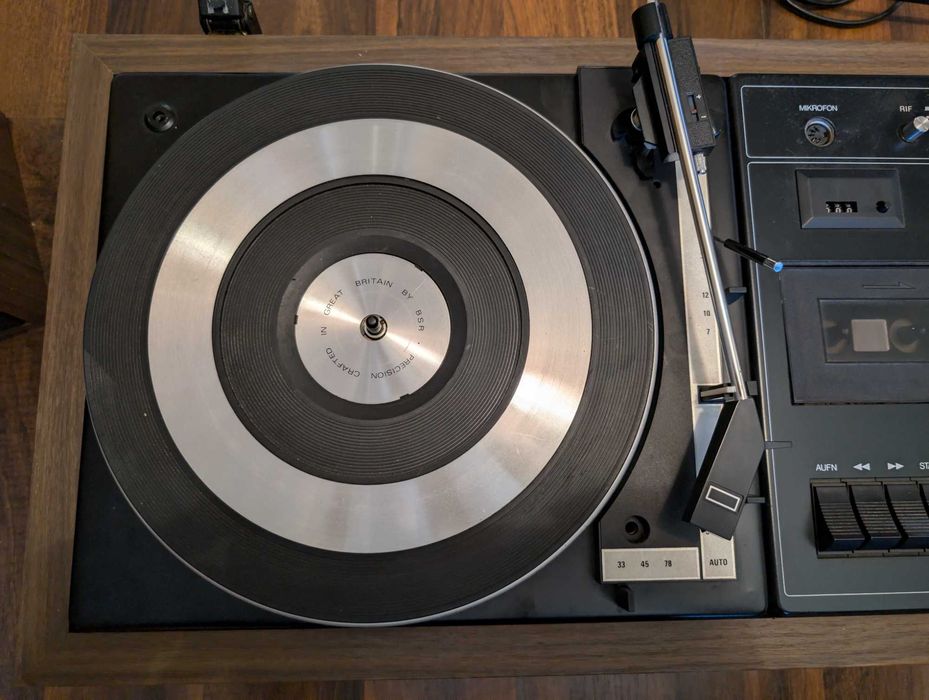 Amplituner Gramofon BSR C-141 Magnetofon Z głośnikami