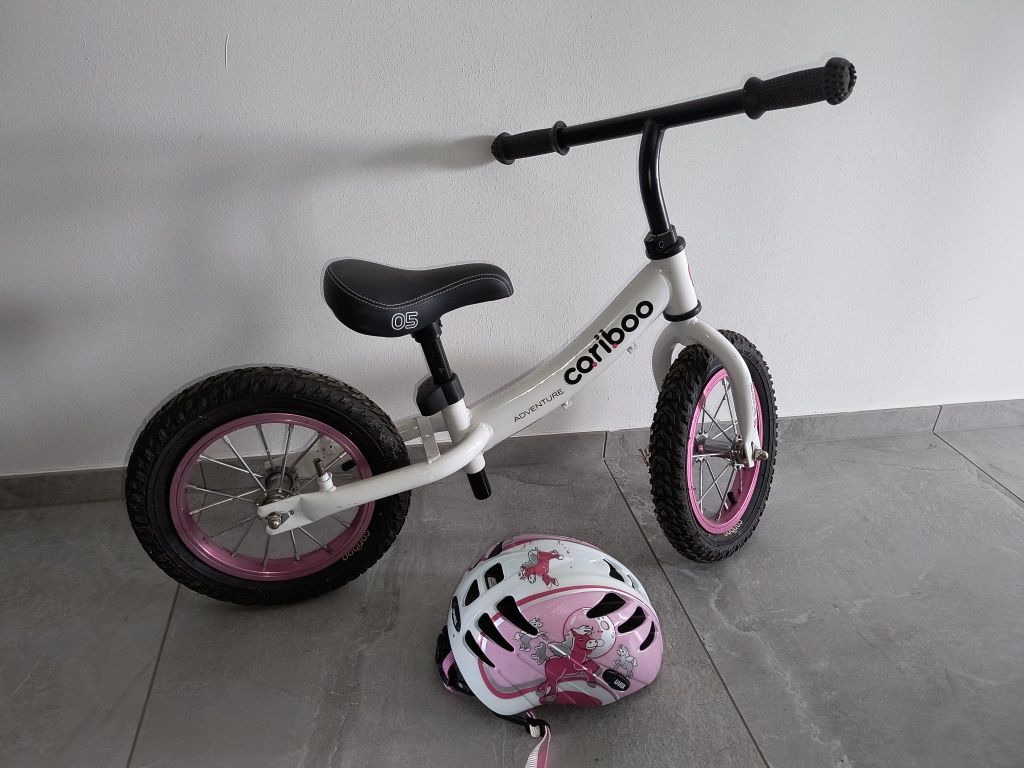 Rowerek biegowy Cariboo plus kask Uvex
