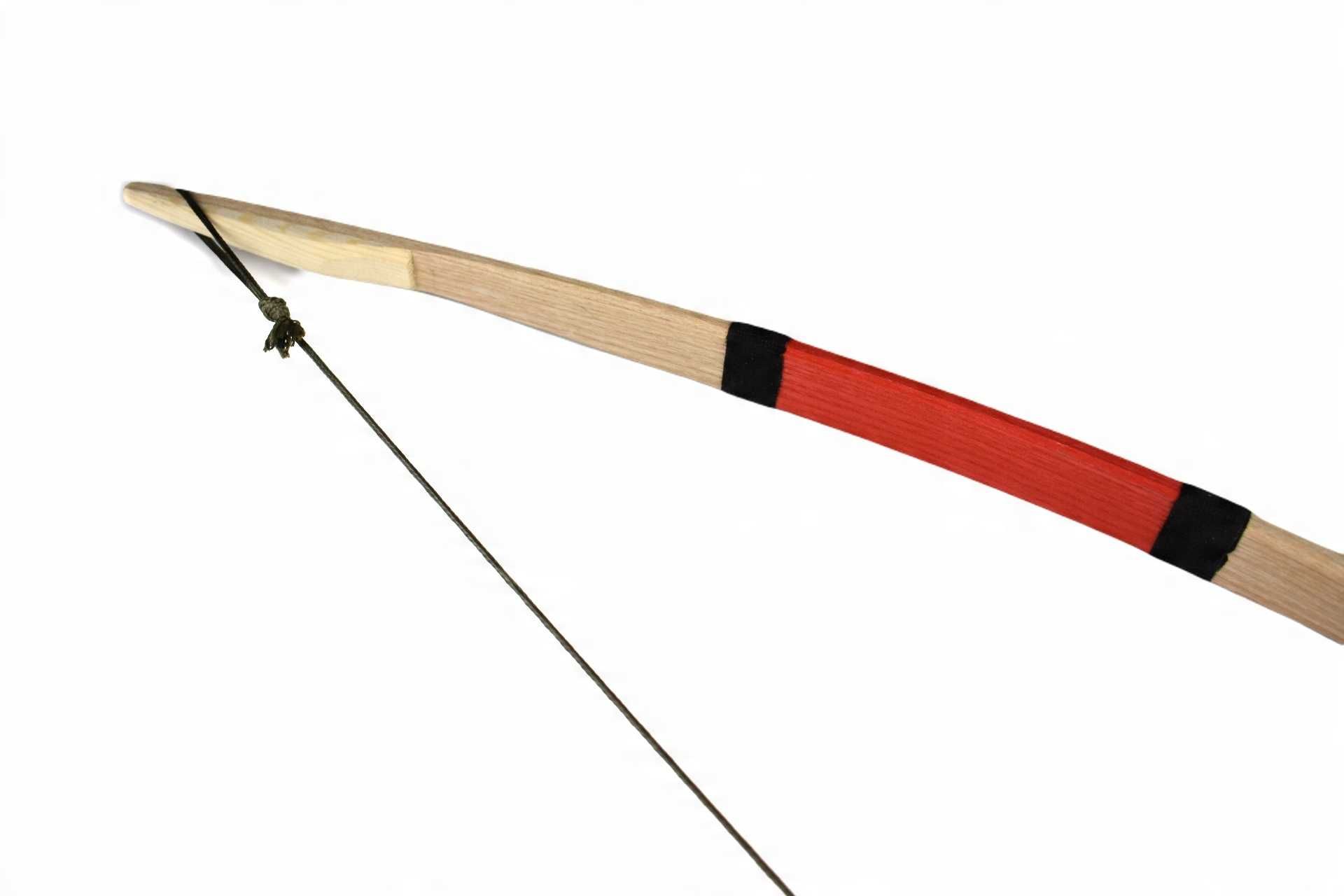 Łuk drewniany 115cm 3 strzały + tarcza zestaw łuczniczy czerwony