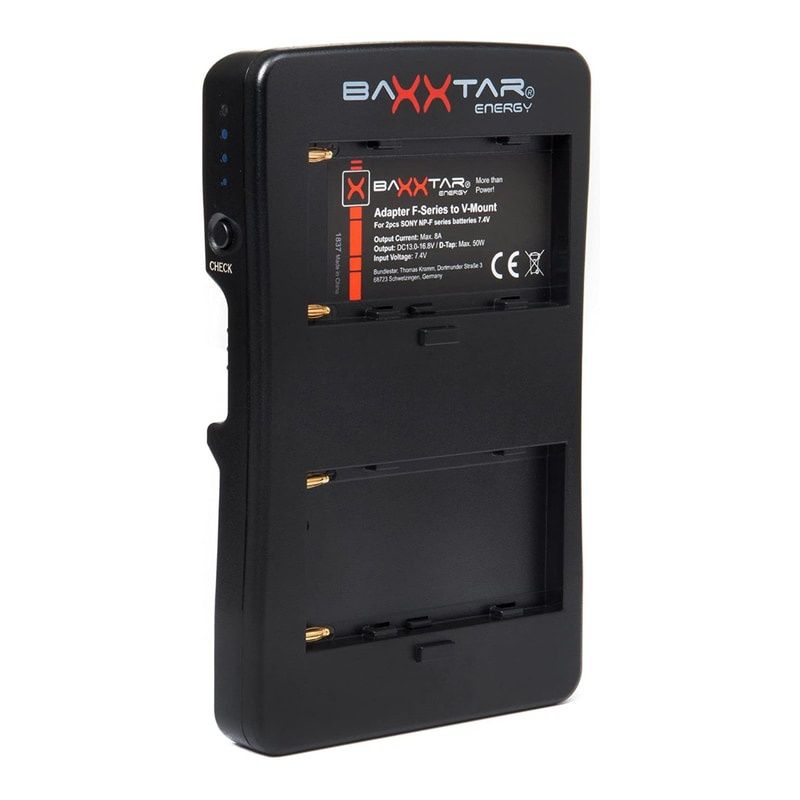 Baxxtar 1837 Adaptador 2 canais saída V-Mount e D-Tap tipo Sony NOVO