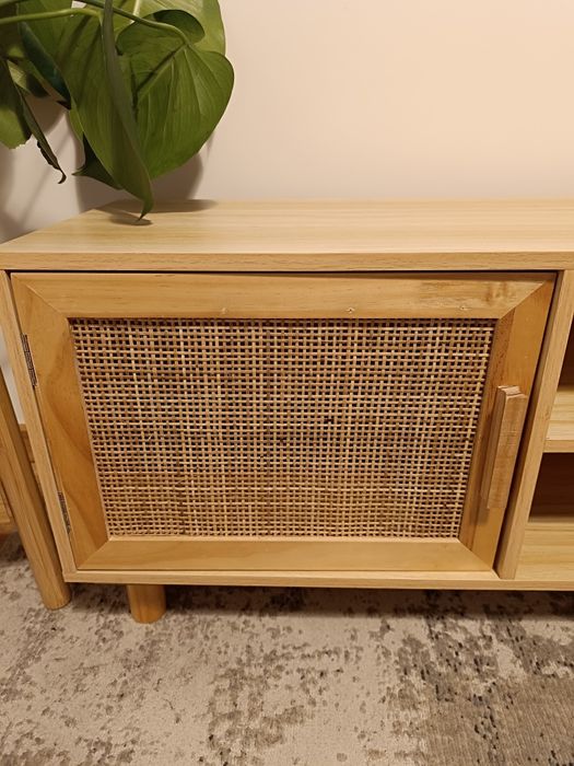 Szafka RTV stolik Boho rattan