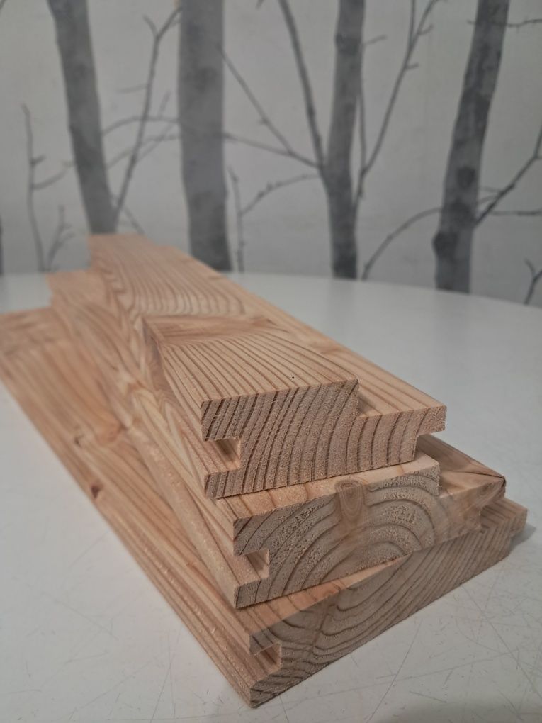 NOWOŚĆ Deska elewacyjna 3D modrzew , lamel , lamele