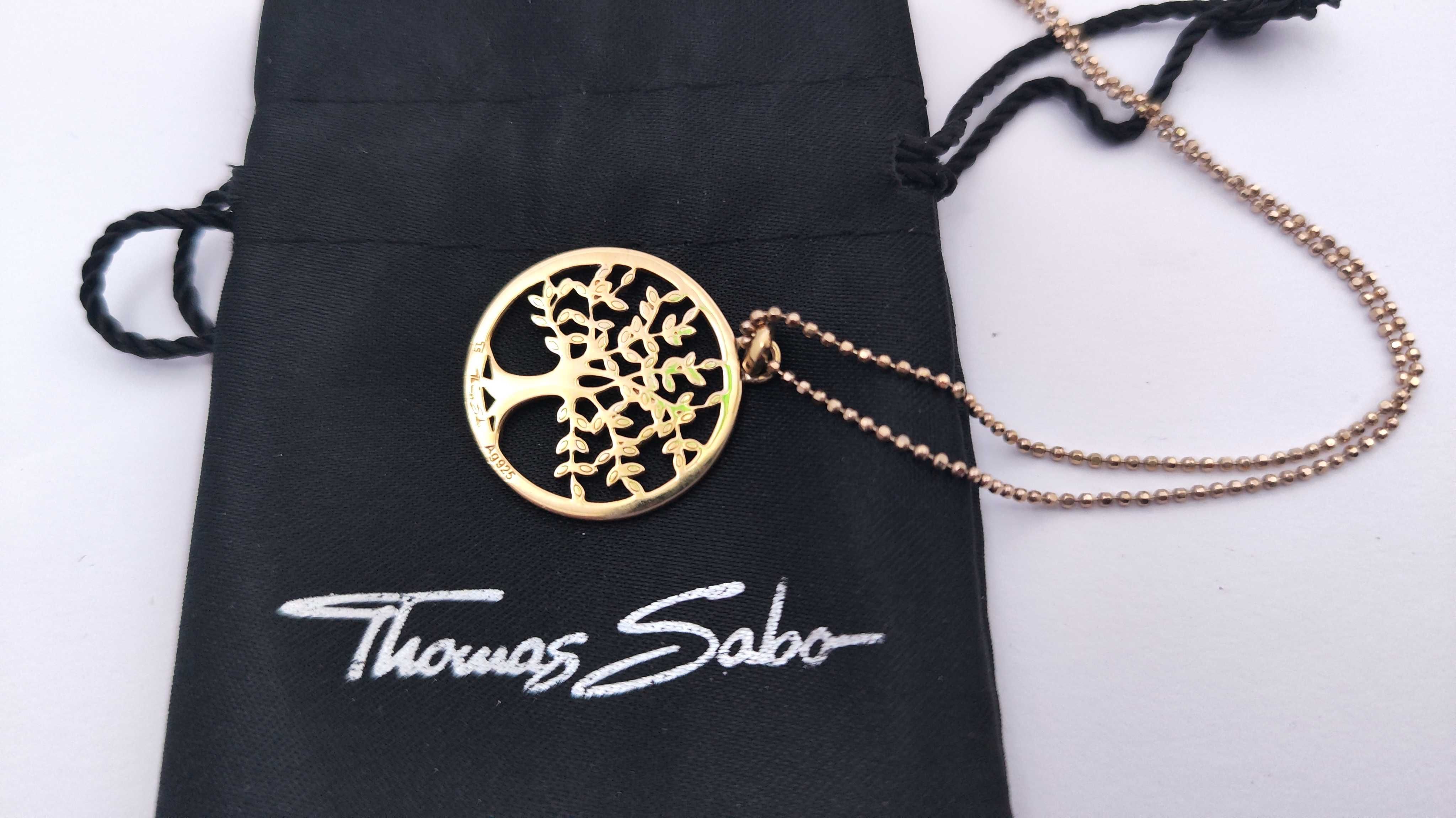 Naszyjnik damski Thomas Sabo, drzewo miłości,srebro 925,pozłacany(E13)