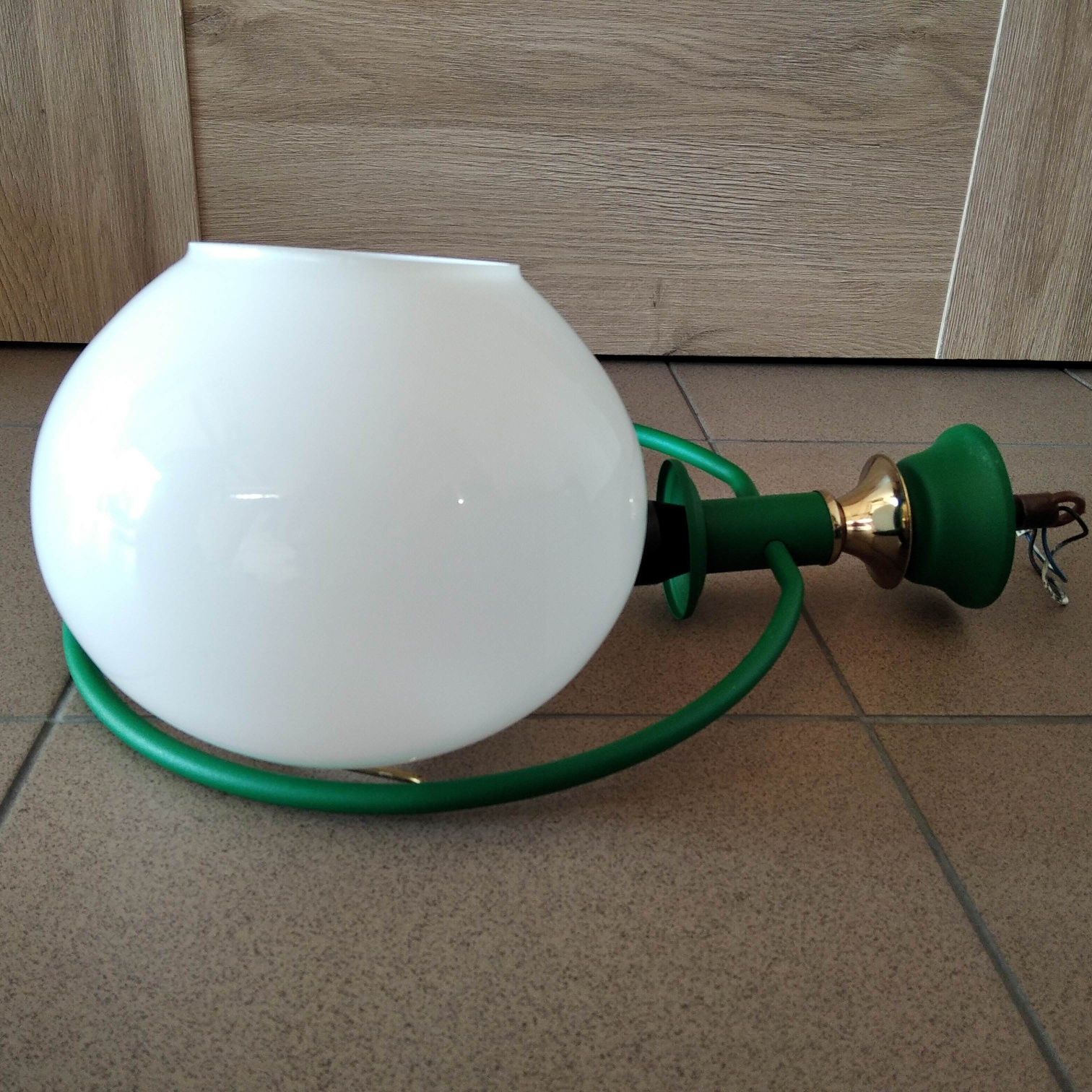 żyrandol klosz zieleń