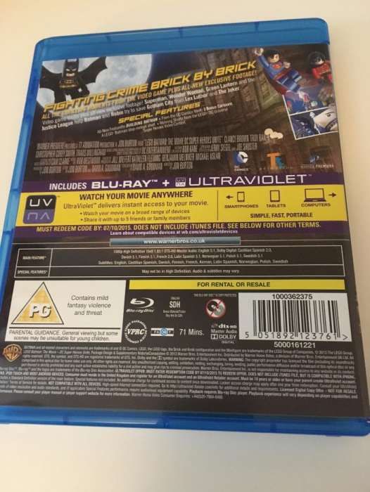 Blu-Ray LEGO Batman The Movie DC Super Heros Unite