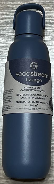 NOWA metalowa butelka do saturatora Sodastream Fizz & Go granatowa