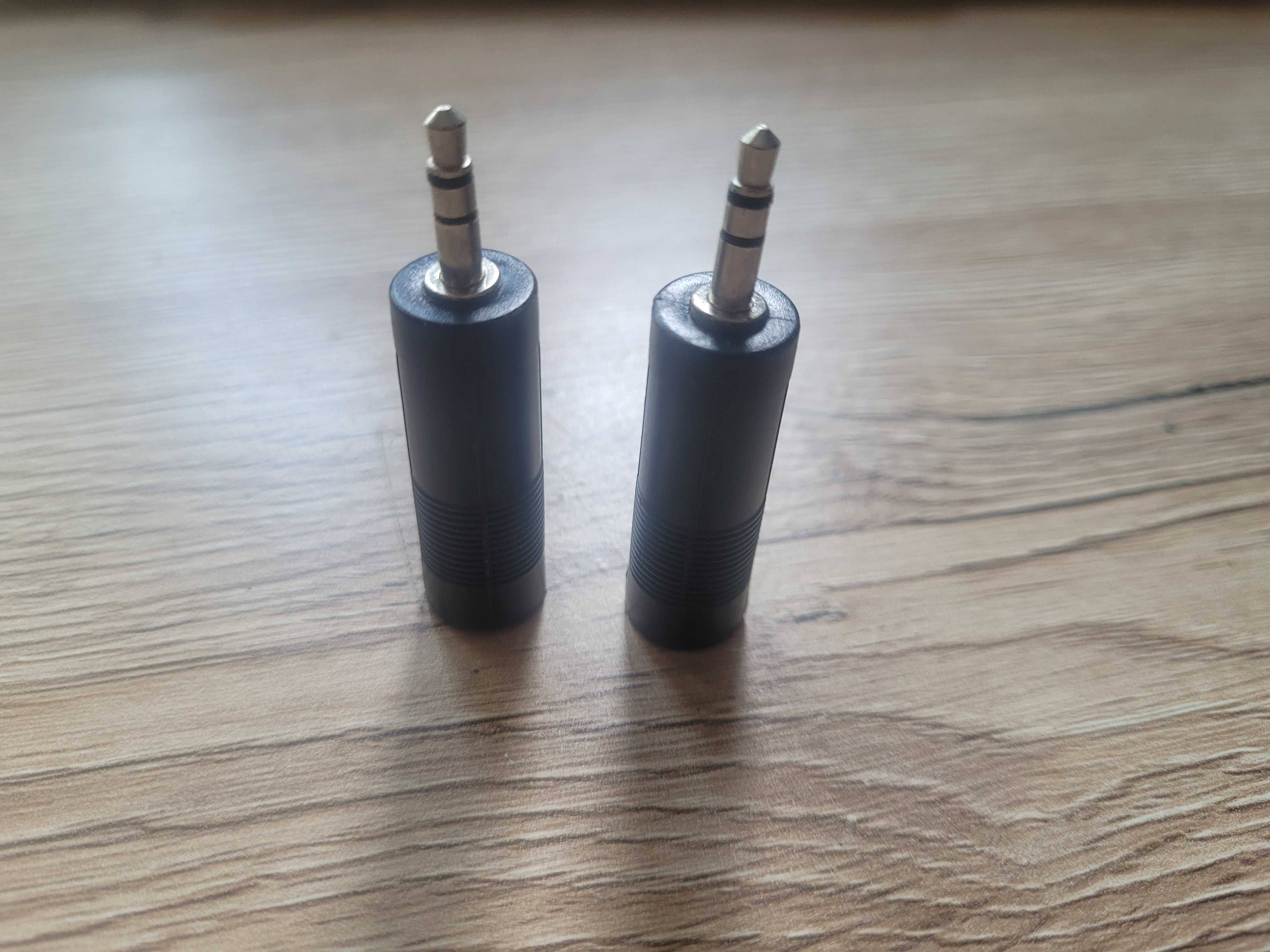 Plastikowy Adapter Przejściówka Jack 6,3 mm na 3,5 mm