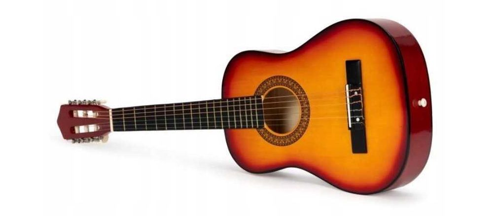 Gitara Gitarka Dla Dzieci Klasyczna Duża Drewniana Na Prezent *okazja*