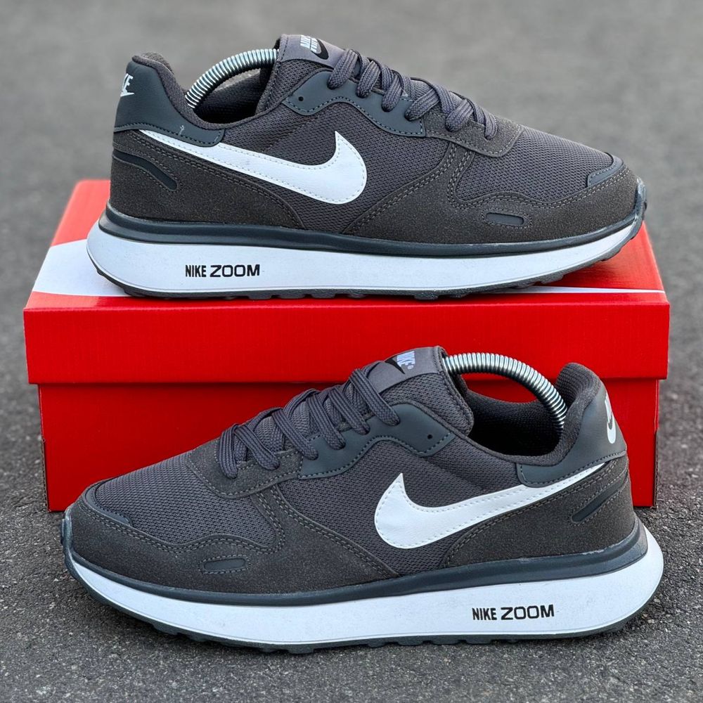 Чоловічі Кросівки Найк сірий з білим NIKE grey white sport 40-44 рм.