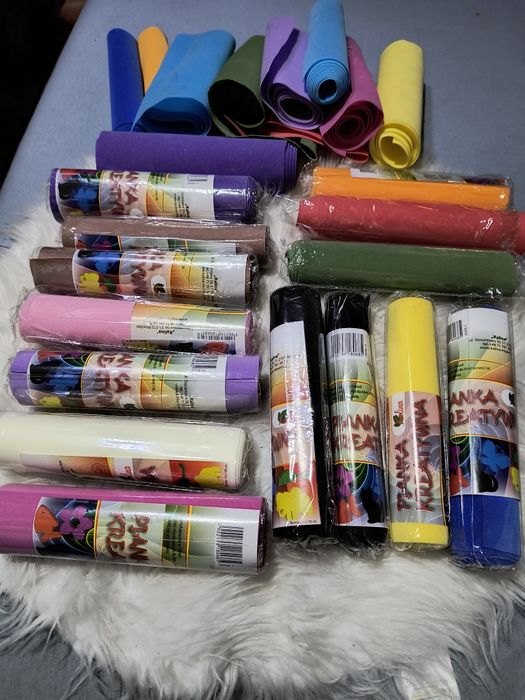 Pianka kreatywna Foamiran 100 x 20 cm 15 sztuk plus gratisy