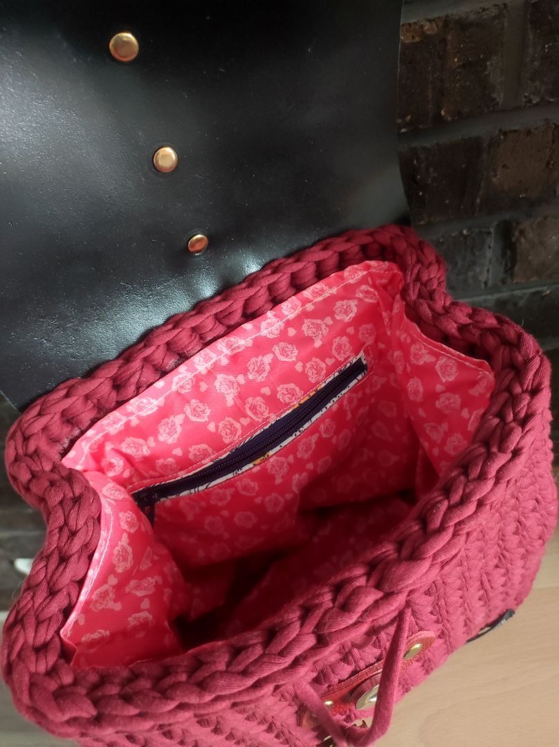 Plecak na szydełku handmade