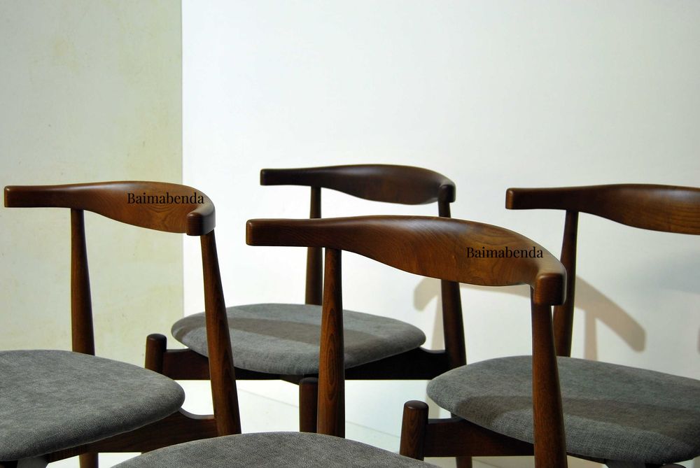 Conjunto de 4 cadeiras Hans Wegner Estilo nórdico / Escandinavo
