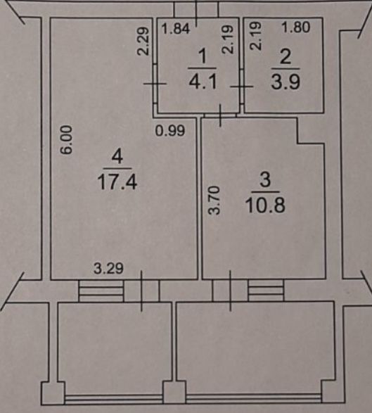 Продаж 1-но кімнатної квартир в м.Обухів на м-н Обухівський ключ 8