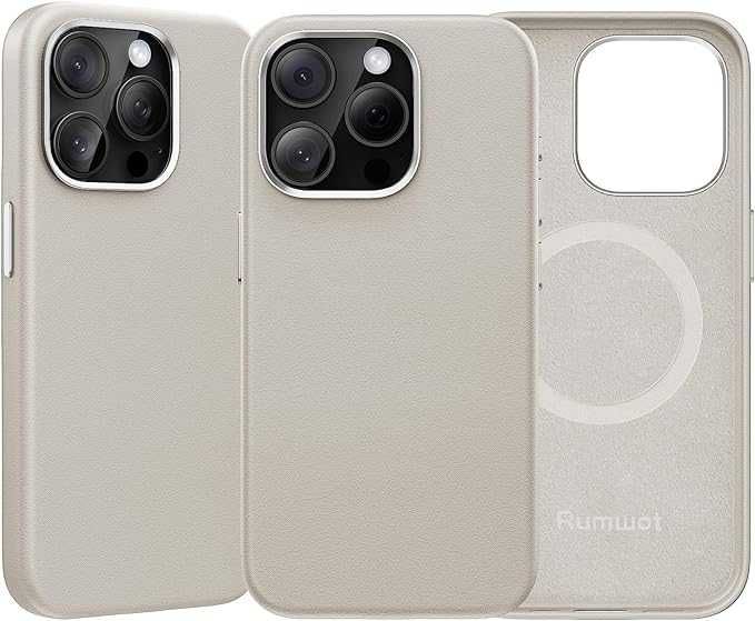Кожаный чехол Leather Case Rumwot для iPhone 15 Pro Max  из США