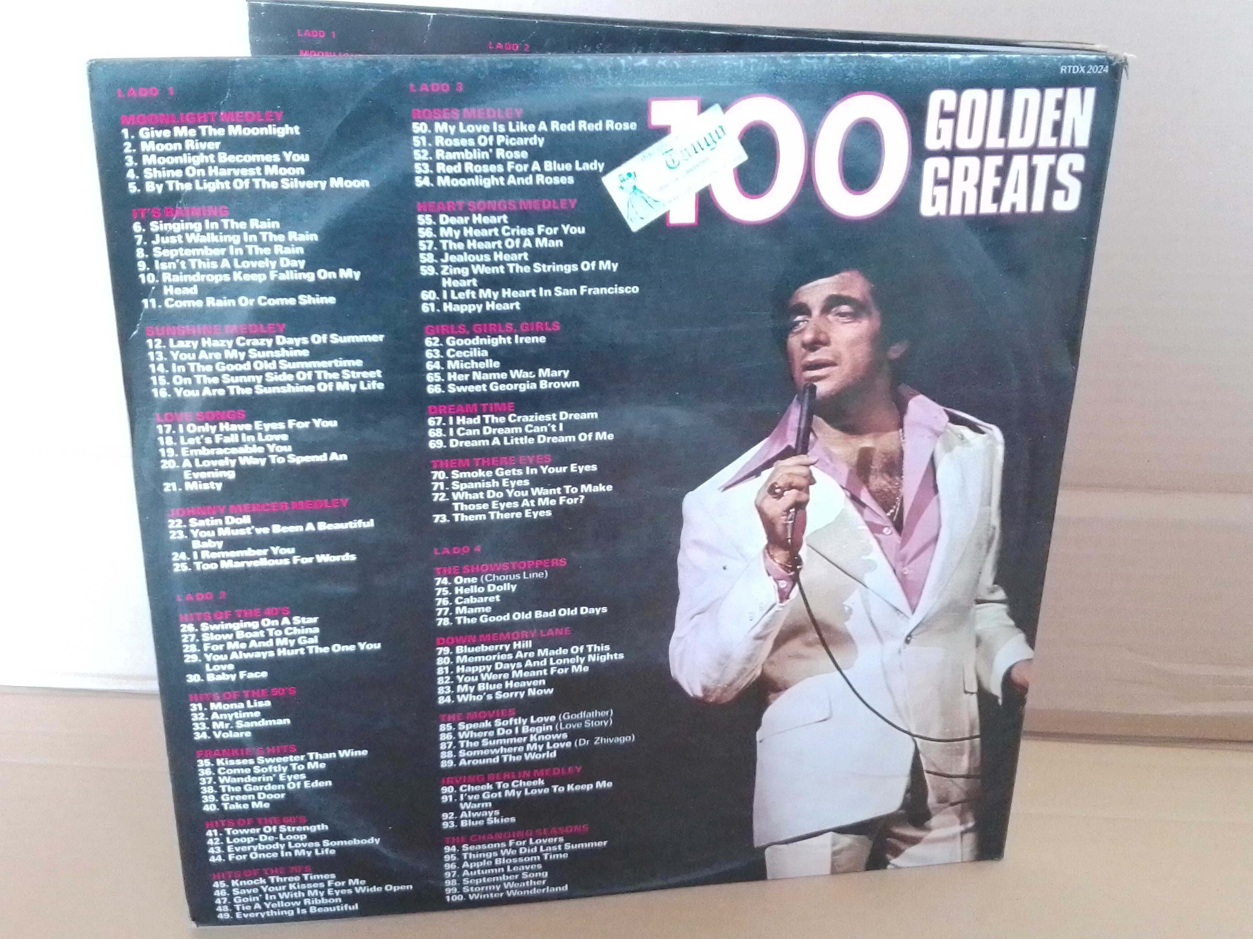 Frankie Vaughan -Álbum duplo de vinil "100 Golden Greats"