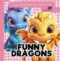 Kolorowanka 160x160 Funny dragons Smoki róż