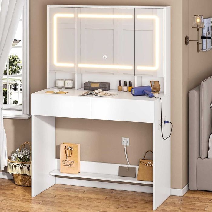 Nowa toaletka / lustro LED / szafka / półka / regał / AOGLLATI !N97!