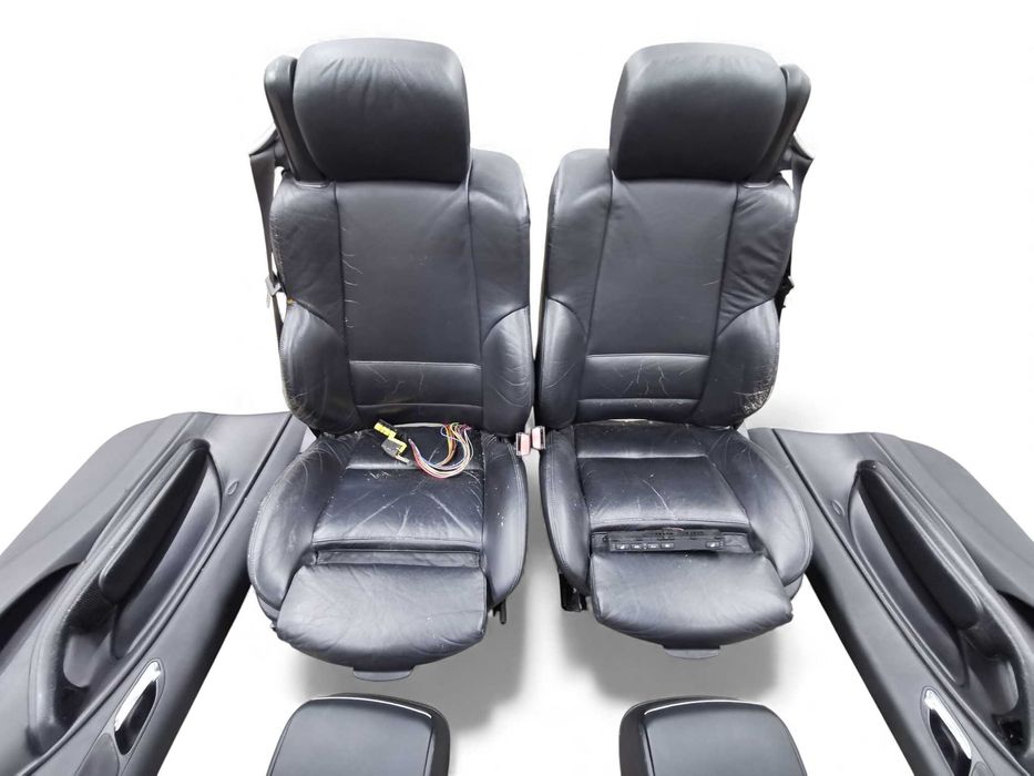 Wnetrze fotele sportsitze czarna skora grzane BMW E46 Cabrio kabriolet