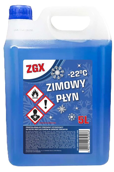 Płyn do spryskiwaczy zimowy ZGX -22 Paleta 120szt. x 5L