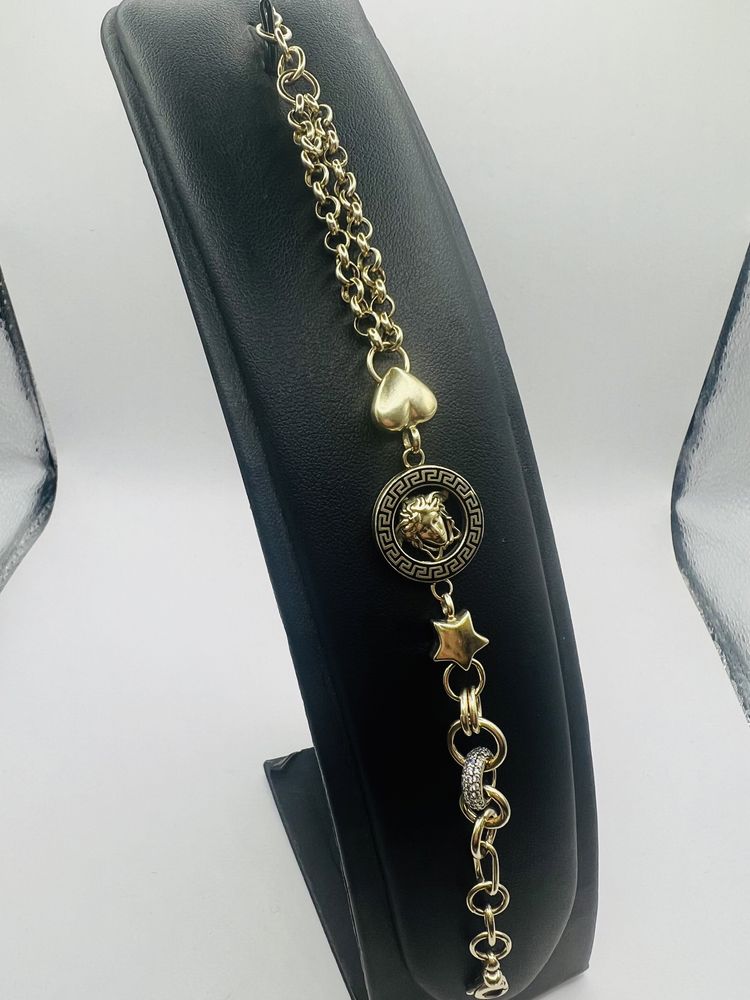 Złota bransoletka meduza 19 cm pr. 585