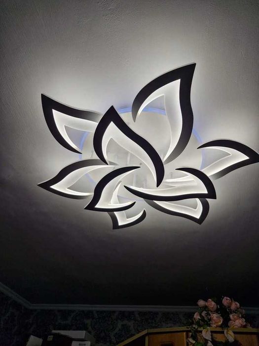 Светодиодная led Люстра 150W с пультом с подсветкой Світлодіодна лед