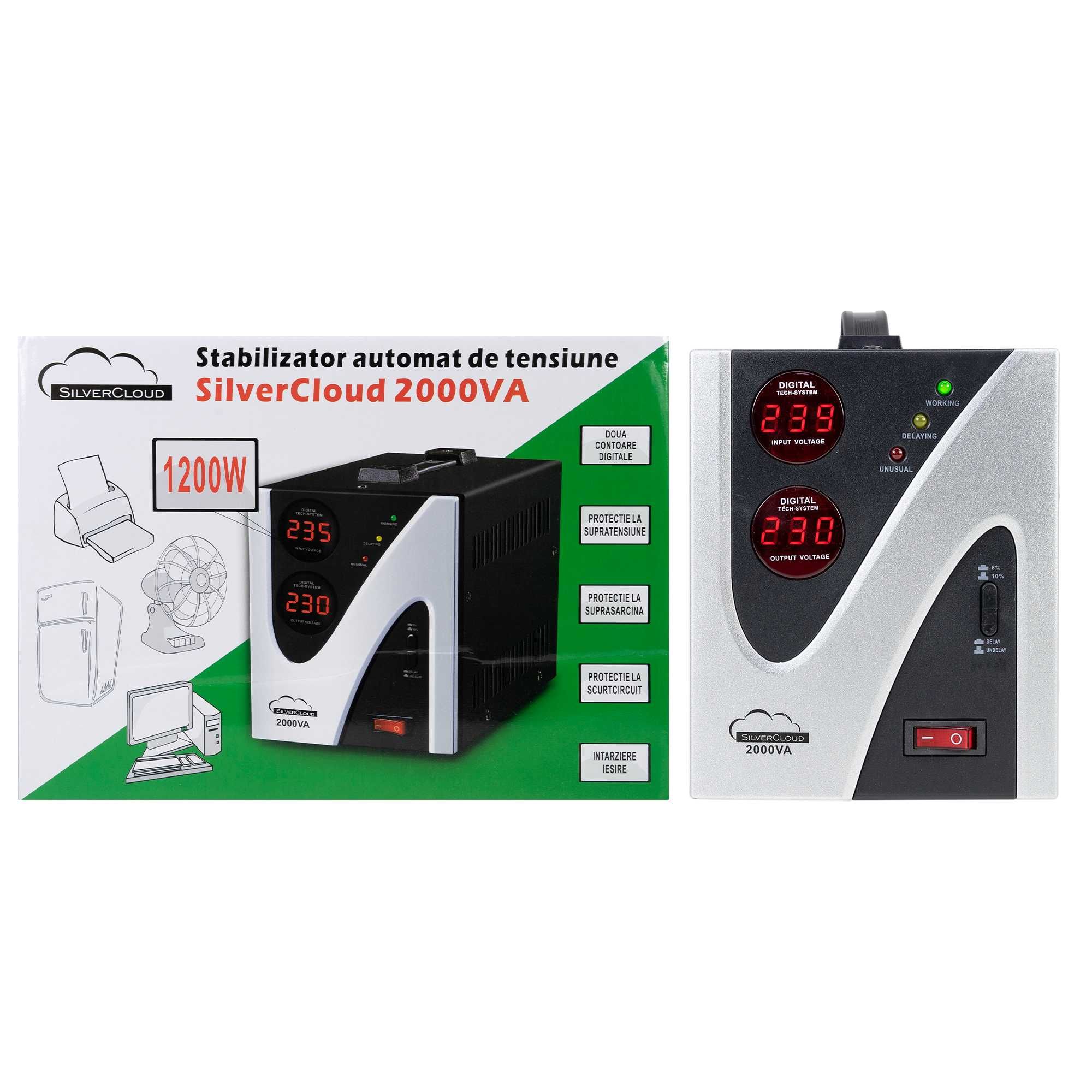 Automatyczny stabilizator napięcia prądu wyjściowego AVR  2000VA/1200W