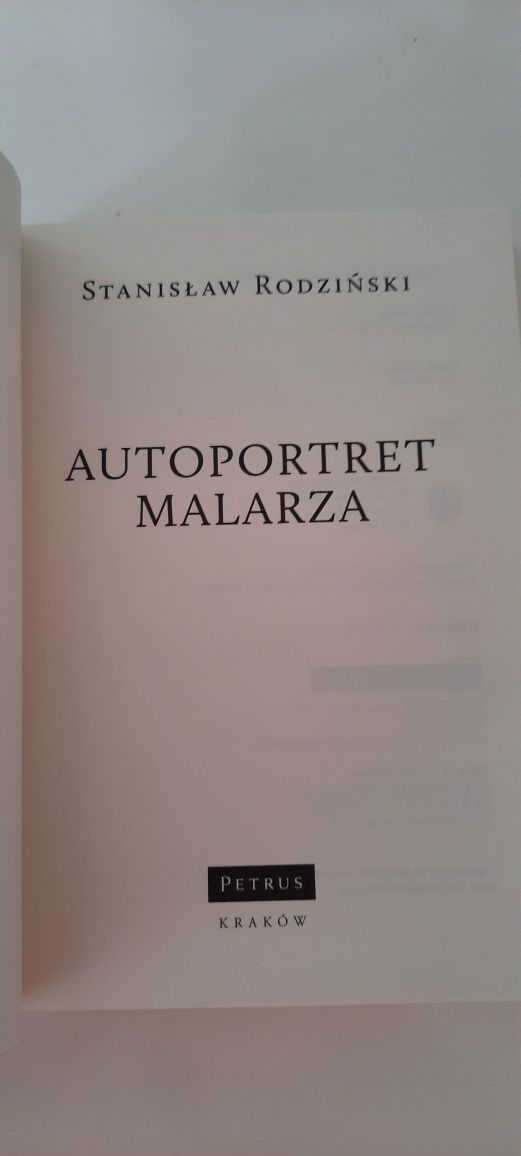 Książka " Autoportret malarza  Petrus " Stanisław Rodziński