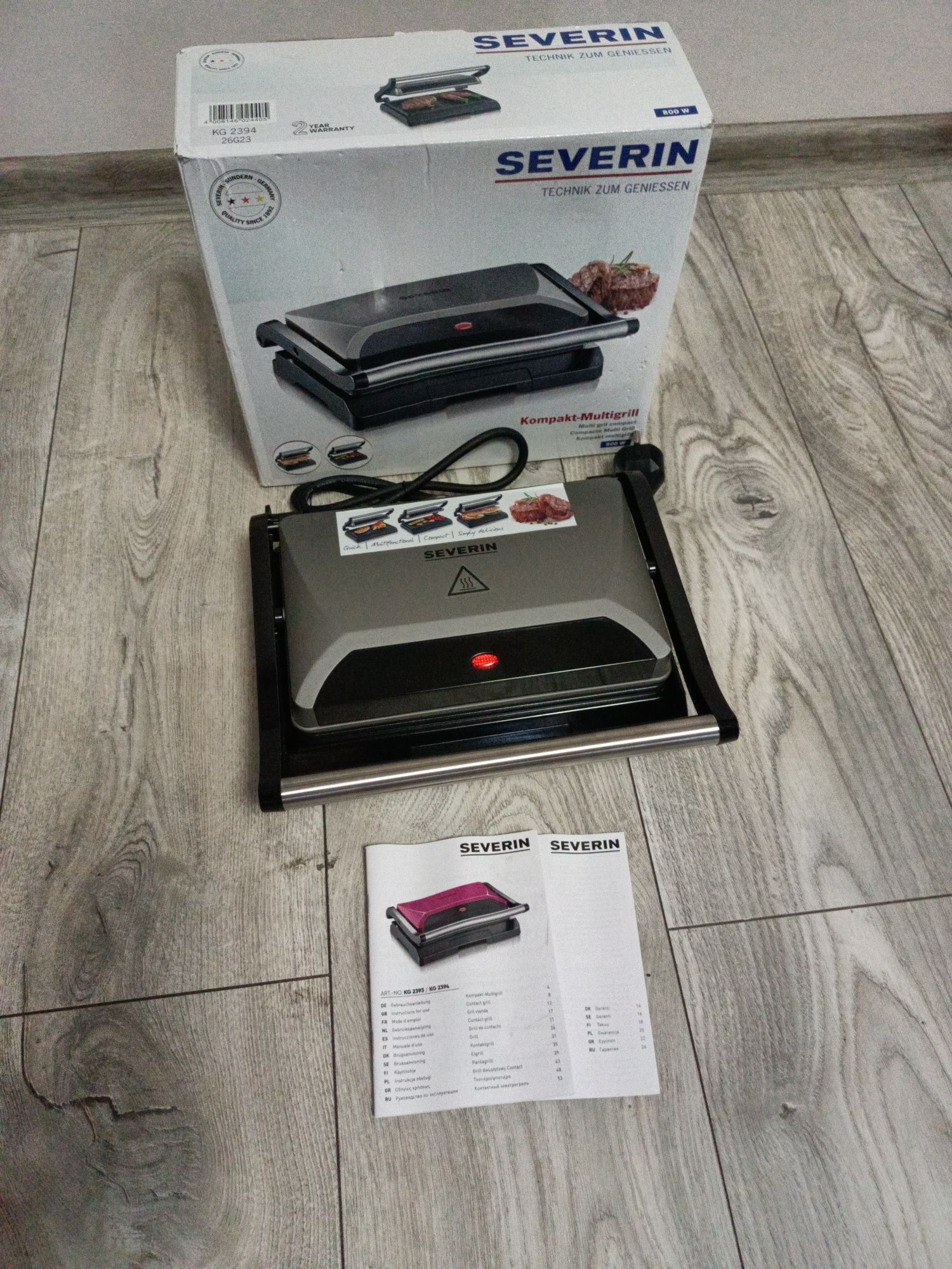 Severin KG 2394 Kompaktowy multigrill, 800 W