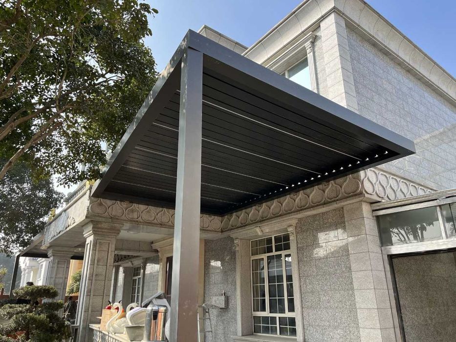 Pergola Ogrodowa 4x5 Zadaszenie Tarasu Lamele Zdalne Model PREMIUM
