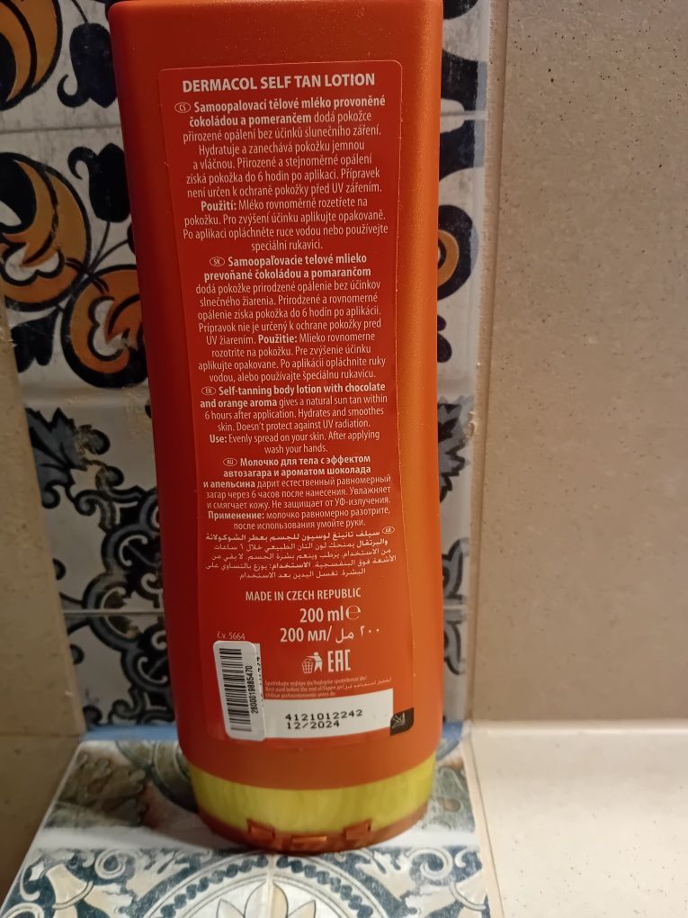 Dermacol Self Tan Lotion 200ml samoopalacz mleczko brązujące nawilża
