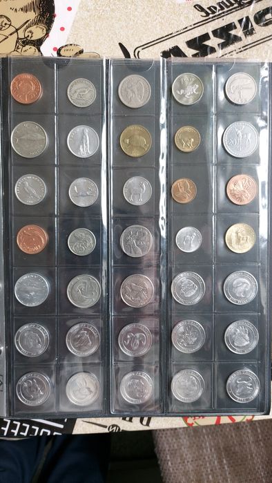 Коллекция монет с животными(fauna) 186шт.