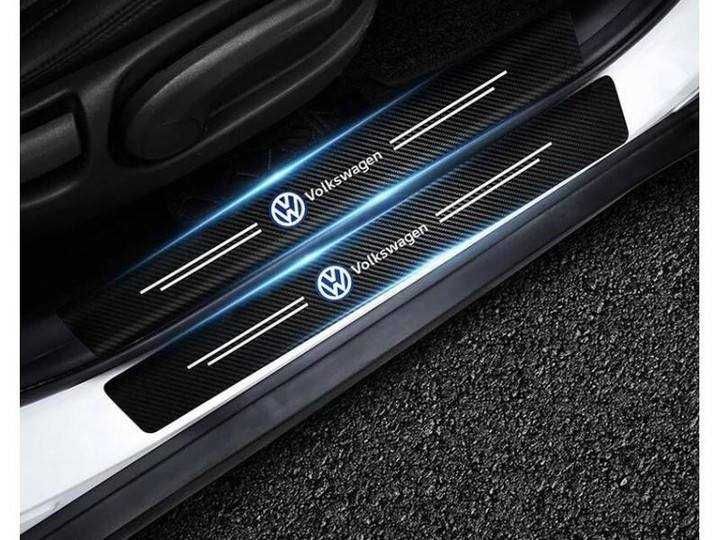 Захисні плівки на пороги та багажник з емблемою AUDI, BMW, VW та ін.