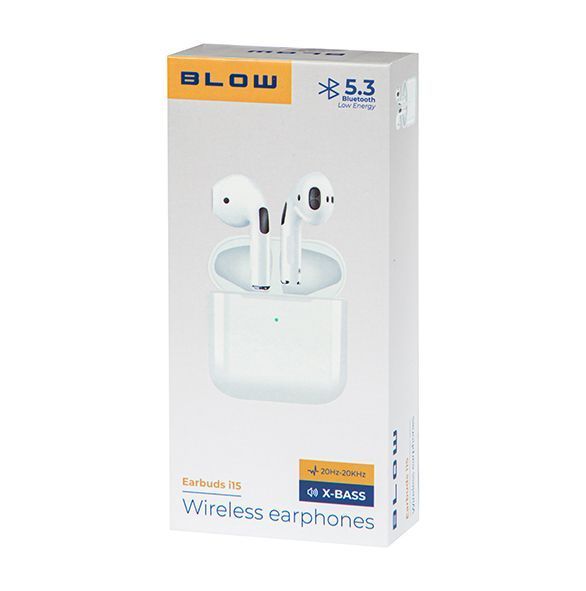 Słuchawki bezprzewodowe Bluetooth douszne BLOW Earbuds i15 białe