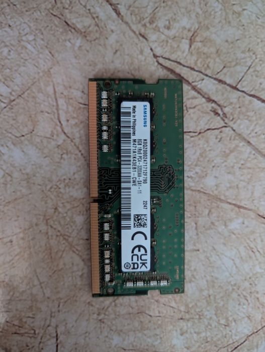 Оперативна пам'ять Samsung SODIMM DDR4 8Gb 1Rx8 3200Mhz PC4-3200AA-SA1