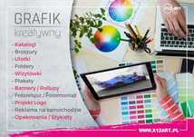 Kreatywny GRAFIK KOMPUTEROWY wykona logo/wizytówkę/ulotkę/plakat