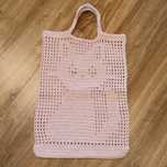 Torba na zakupy KOT handmade, jasnoróżowa