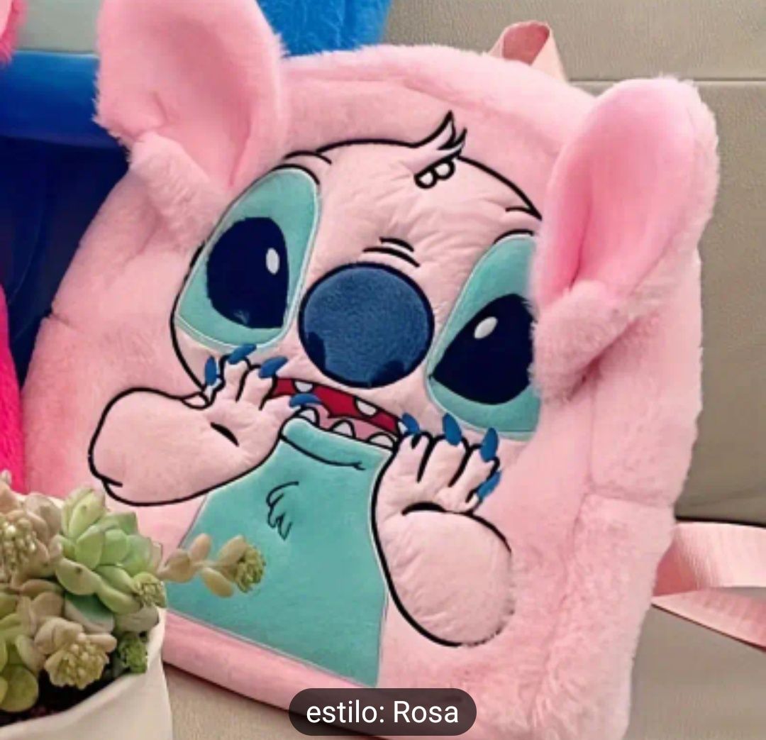 Mochila Stitch rosa ou azul